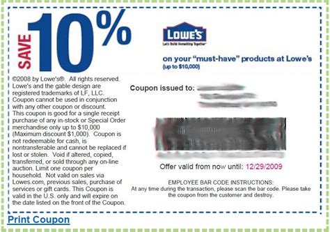 Lowes Coupon 001a1 Free Printable Coupons Lowes Discount Printable