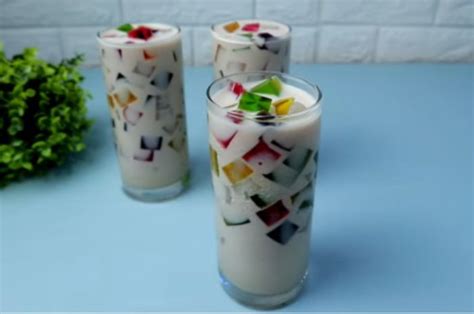 Resep Es Jelly Pelangi Hidangan Takjil Yang Cocok Untuk Berbuka Puasa