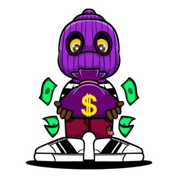 Cartoon Character With Money