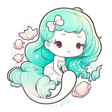 Hand Drawn Cute Mermaid Character 22506796 Png