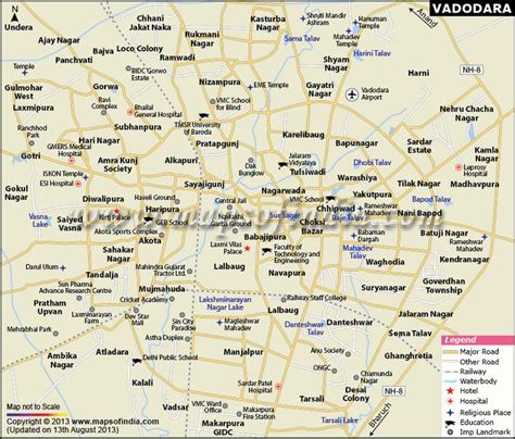 Vadodara City Map