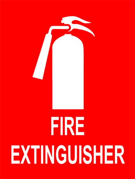 Fire Extinguisher Sign With Symbol Food Safety Posters Safety Signs