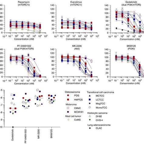 Cell Viability Against PI3K MTOR Signaling Pathway Inhibitors In Canine