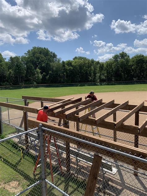 Jaycee Dugout Construction Photos Stillwater Area Baseball Association