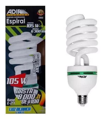 Foco Ahorrador Fluorescente Espiral Luz Blanca Adir 5303 Meses Sin