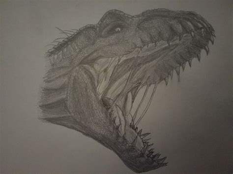 Indoraptor pencil drawing | Pencil drawings, Drawings, Humanoid sketch