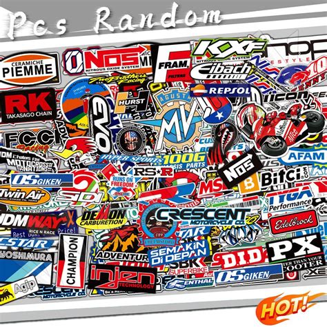 Motorcycle Stickers Motorbike Sponsor Logo Helmet Tank Side Strips