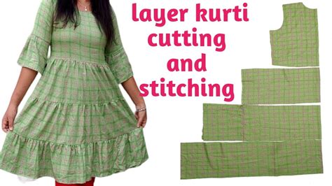 Layer Kurti Cutting And Stitching Layer Frill Kurti Cutting And