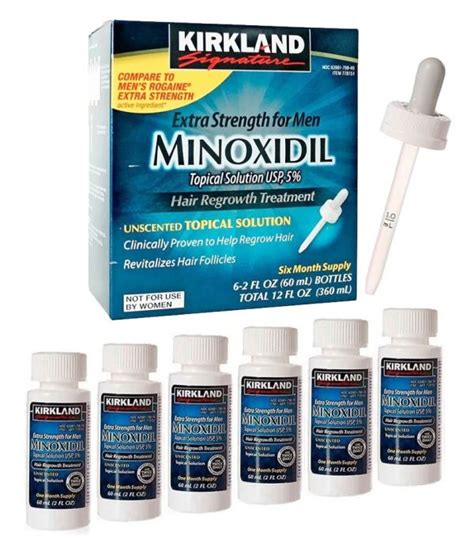 Minoxidil Barba Cabello 5 Original 6 Frascos Bara Pa La Raza