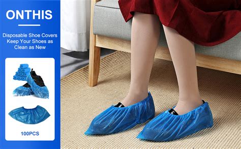 Onthis Pcs Cpe Plastic Shoe Covers Disposable Shoe Covers