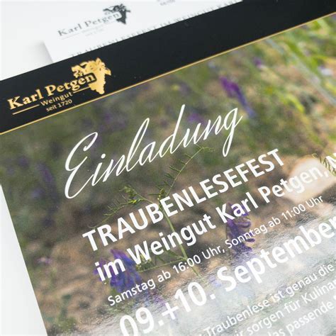 Einladung Traubenlesefest Weingut Karl Petgen Herber Herber