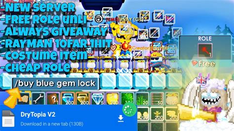 FREE ROLE UNLI DAPAT RAYMAN 10 FAR 1 HIT OMG GROWTOPIA PRIVATE