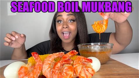 Seafood Boil Mukbang Tiger Shrimp Mukbang Youtube