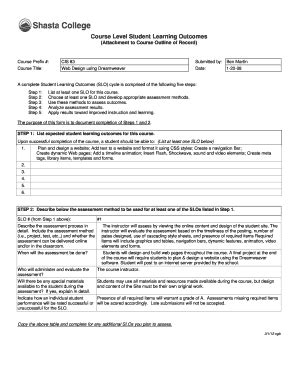 Fillable Online Html Shastacollege Distance Education Form SHASTA