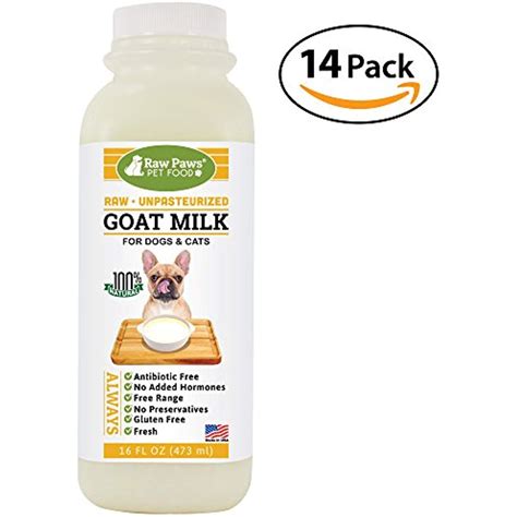 Raw Paws Pet Frozen Raw Goats Milk For Dogs And Cats 16 Ounce14 Pack