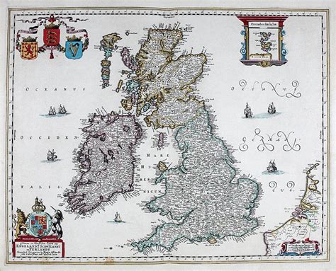 Map Of British Isles 1665 Mixed Media By Charlie Ross