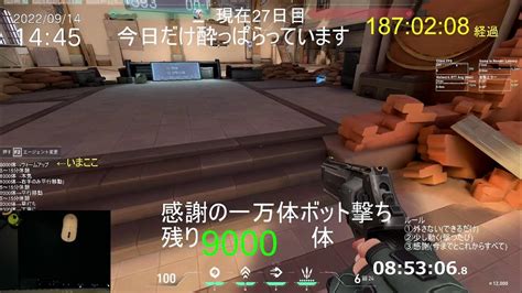 【研究】ゲームvalorantを仕事みたいにしてみる。【現在27日】※3か月間訓練所とデスマッチのみ シェリフ縛り 感謝の一万体ボット撃