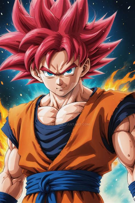 Goku Super Sayian Red 4k By Faff0 On Deviantart