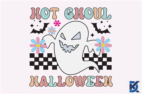 Hot Ghoul Halloween Svg Retro Ghost Png Graphic By Designking Creative Fabrica