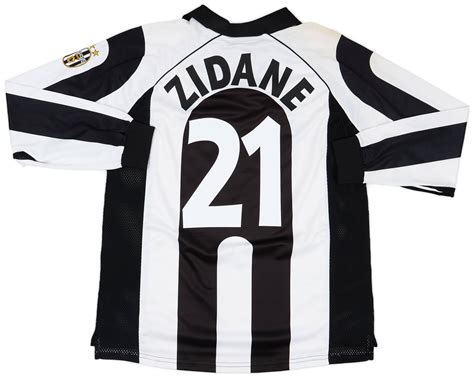 1997 98 Juventus Centenary Home L S Shirt Zidane 21 5 10 XL