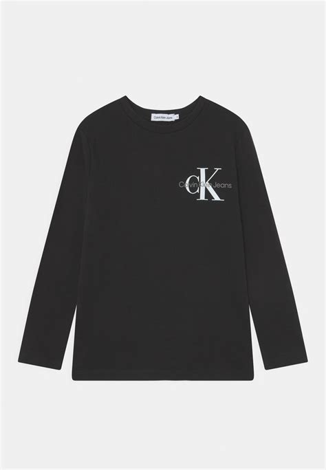 Calvin Klein Jeans Chest Monogram T Shirt à Manches Longues Black