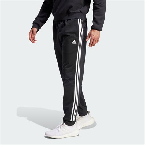 Clothing Essentials Warm Up Tapered 3 Stripes Track Pants Black Adidas South Africa