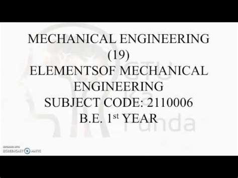 Strategy To Crack Elements Of Mechanical Engineering St Year Gtu