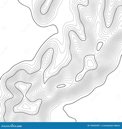 Fondo Del Mapa Topogrfico Mapa De La Rejilla Contorno Ilustracin Del