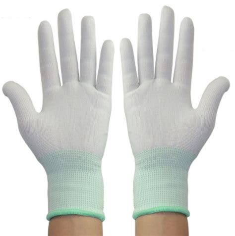 Nylon Pu Palm Fit Glove White