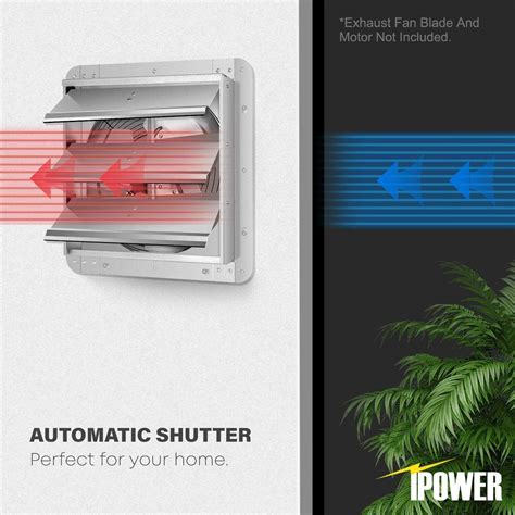 Ipower Inch Square Aluminum Automatic Gravity Shutter Louver Vent