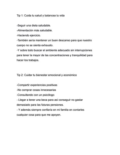 Ivu Actividad Josue Carlos Tip Cuida Tu Salud Y Balancea Tu Vida