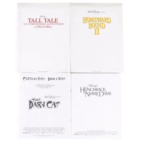 The Hunchback Of Notre Dame And Other Disney Movie Press Kits 1990s