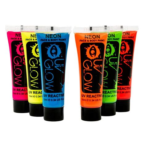 Buy Uv Glow Neon Face And Body Paint Ml Set Of Tubes