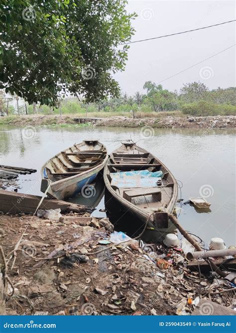 Karawang, Indonesia, 15 October 2022: the Boat that is Leaning, is