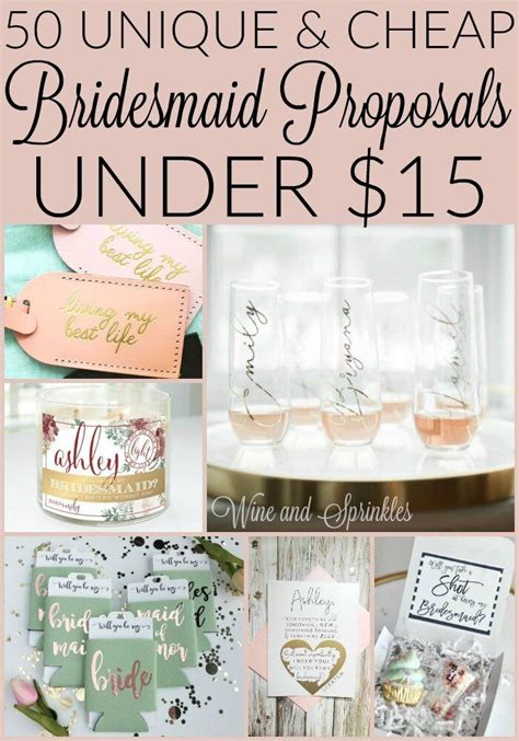 50 Cheap And Unique Bridesmaid Proposals Under 15 — Wine And Sprinkles