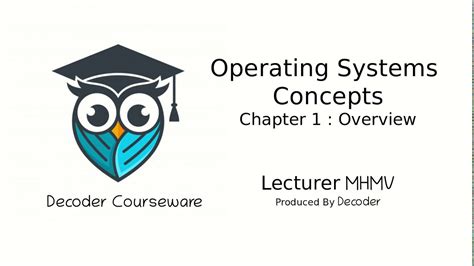 Operating Systems Concepts Chapter 1 Overview YouTube