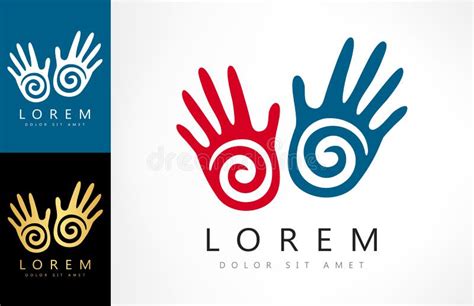 Hand prints vector logo stock vector. Illustration of artistic - 116404422