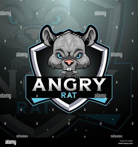 Angry Rat Mascot Esport Logo Design Stock Vector Image Art Alamy