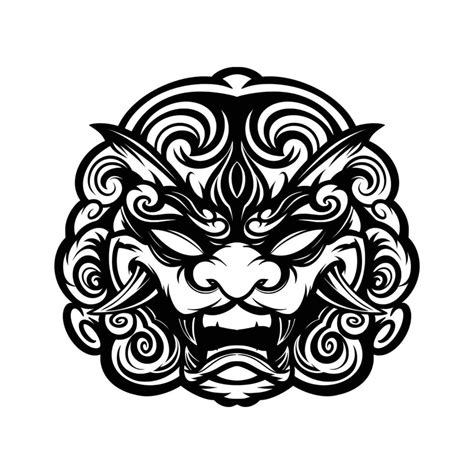 Lion head, dragon head, tattoo design.Hand drawn. 26994530 Vector Art ...