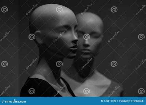 Mannequin People Fashion Woman On Grey Background Business And