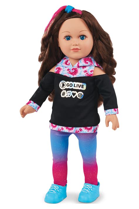 My Life As Poseable Content Creator 18 Inch Doll Brunette Hair Blue Eyes Walmart
