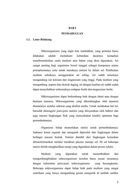 Laporan Mikrobiologi Teknik Pembuatan Medium Pdf