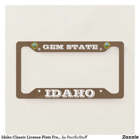 Idaho Classic License Plate Frame Zazzle License Plate License Plate Frames Plates