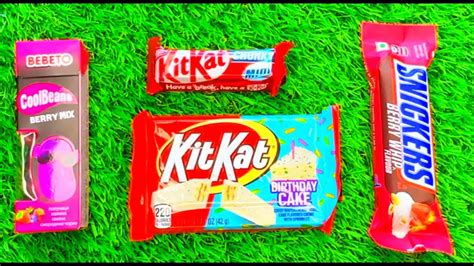 🍬unpacking And Crushing Candy Chocolate Bars Kitkat Snickers