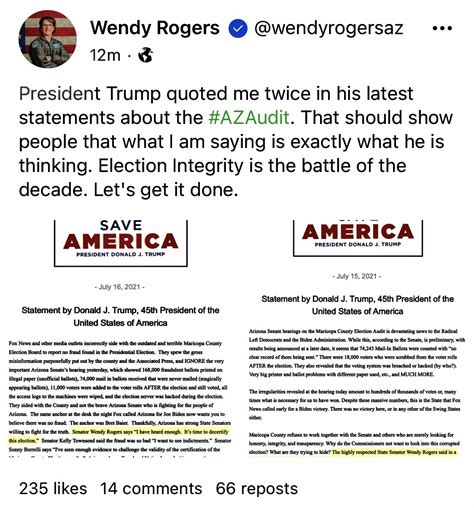 PatriotTakes On Twitter Wendy Rogers Is Like A Trump Groupie