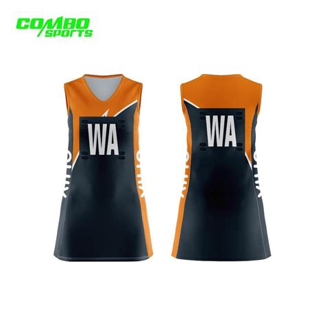 Sublimated Netball Dress Uniform Sportswear Custom Netball Jersey