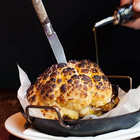 Whole Roasted Cauliflower With Whipped Goat Cheese Recipe Bon Appétit