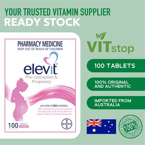 Jual Elevit Preconception And Pregnancy 100 Tablets Australia