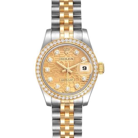 Rolex Presidential Datejust 26 Yellow Gold Diamond Ladies Watch For Sale At 1stdibs Rolex