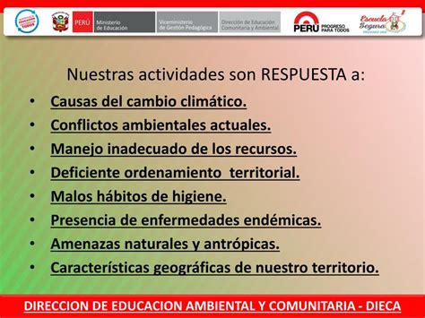 Ppt Direccion De Educacion Comunitaria Y Ambiental Powerpoint